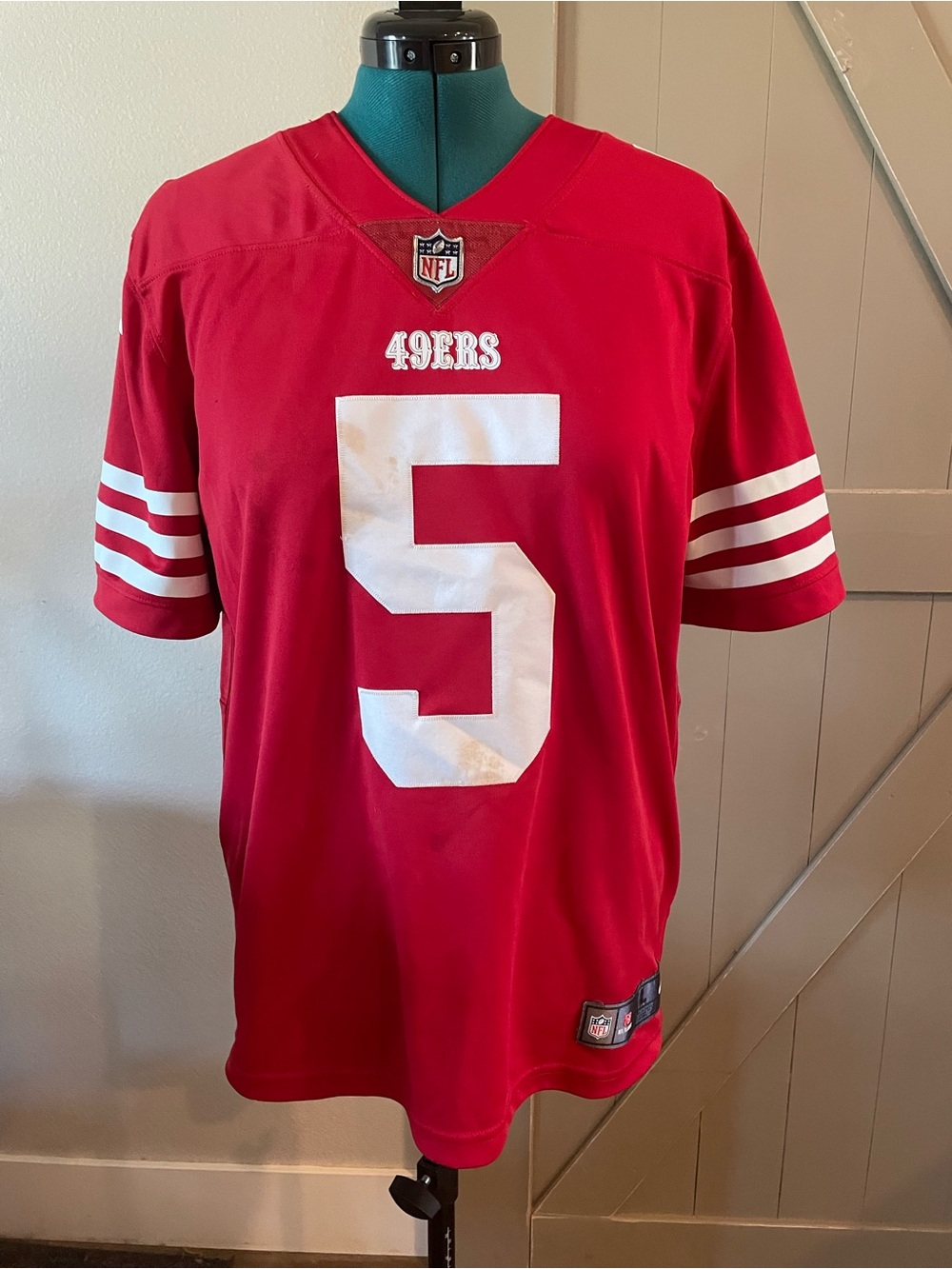 NFL San Francisco 49ers Red #5 Team Jersey